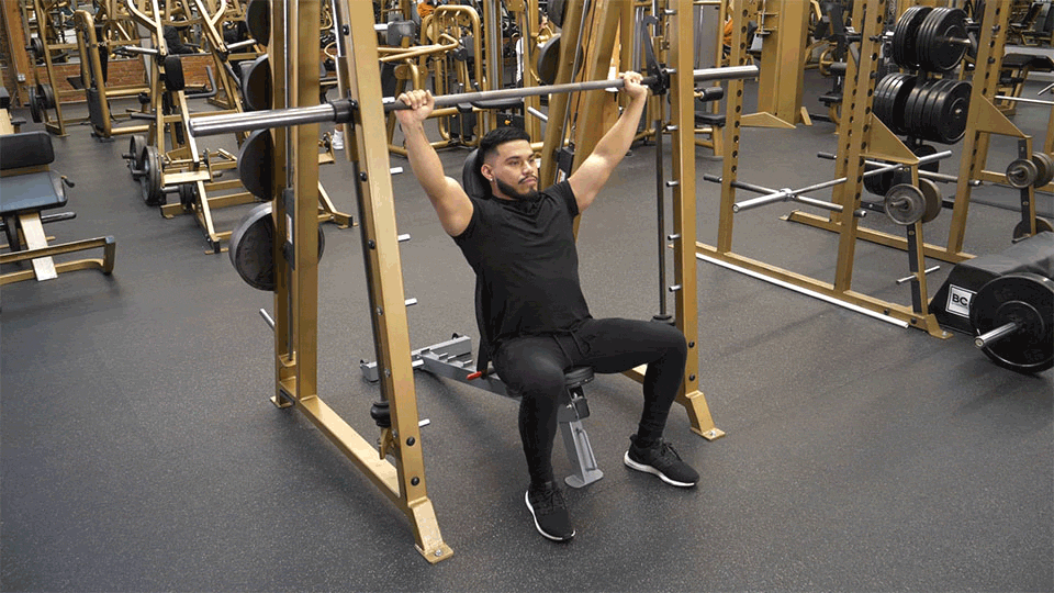 Smith Machine Shoulder Press Wide Grip JEFIT