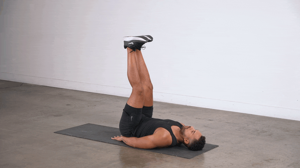 Lying straight leg raise exercise instructions and video