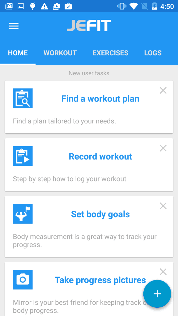 JEFIT Android Version 9.0 Update