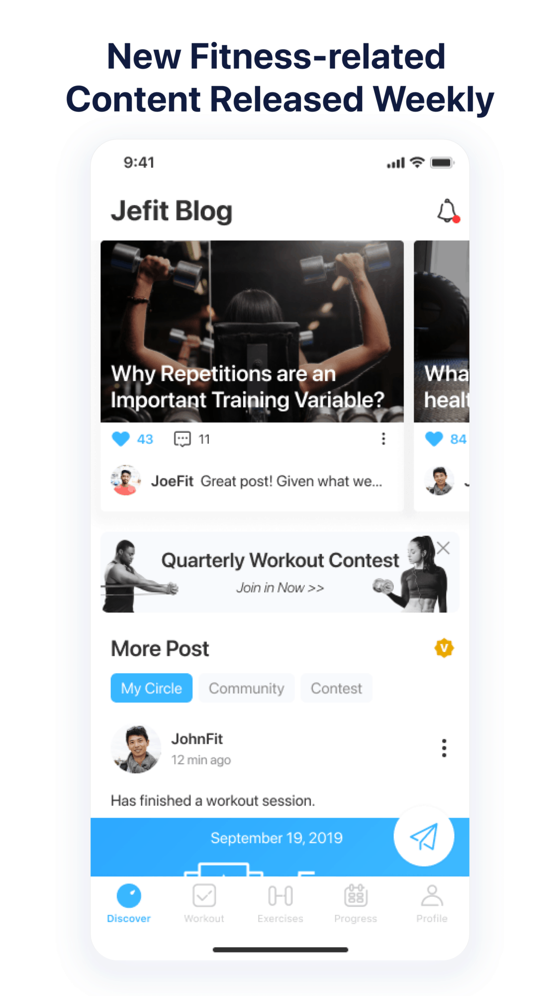 Home Jefit 1 Gym / Home workout app