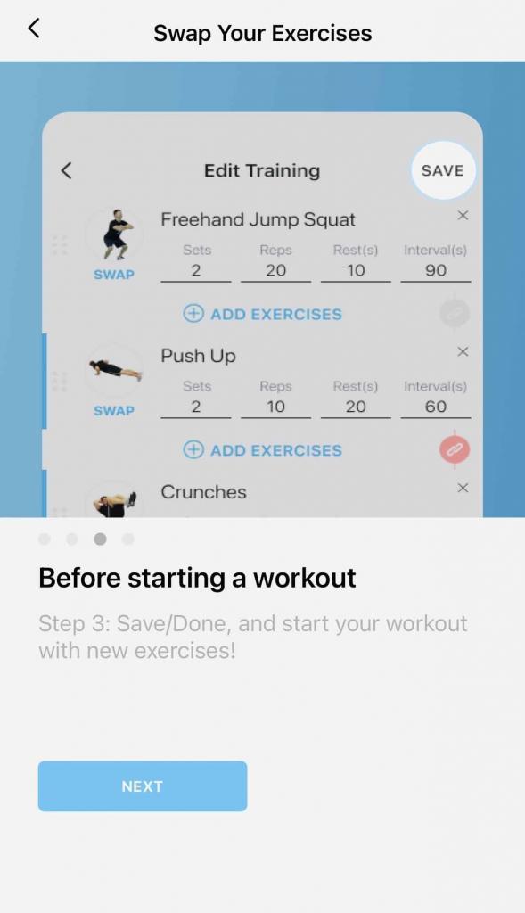 How to use exercise swap